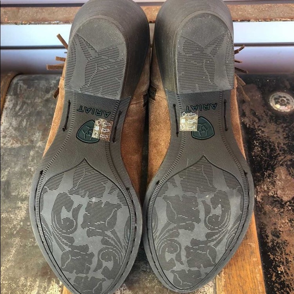 Women’s Suede Fringe Booties - Ariat - Picture 2 of 5